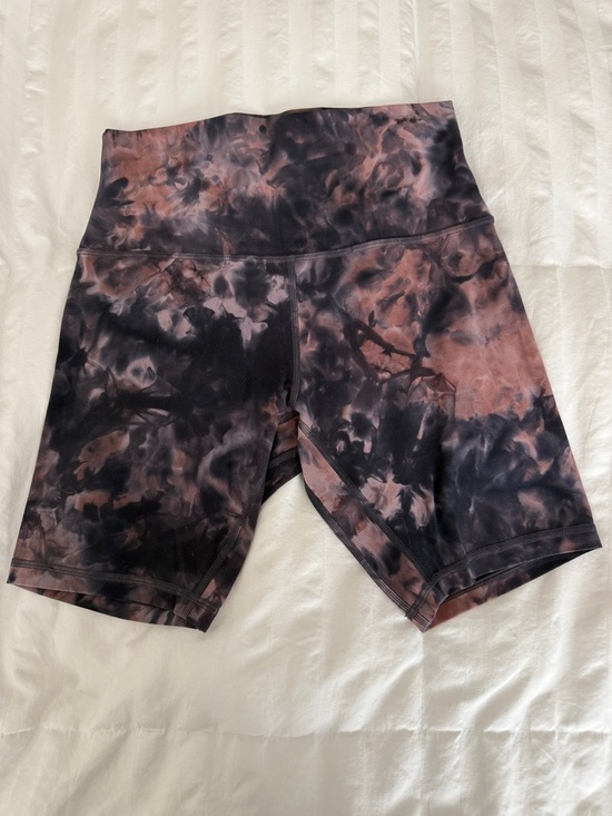 lululemon athletica Pants - lululemon athletica Tie-Dye High-Rise Bike Shorts - Black & Brownish Mauve